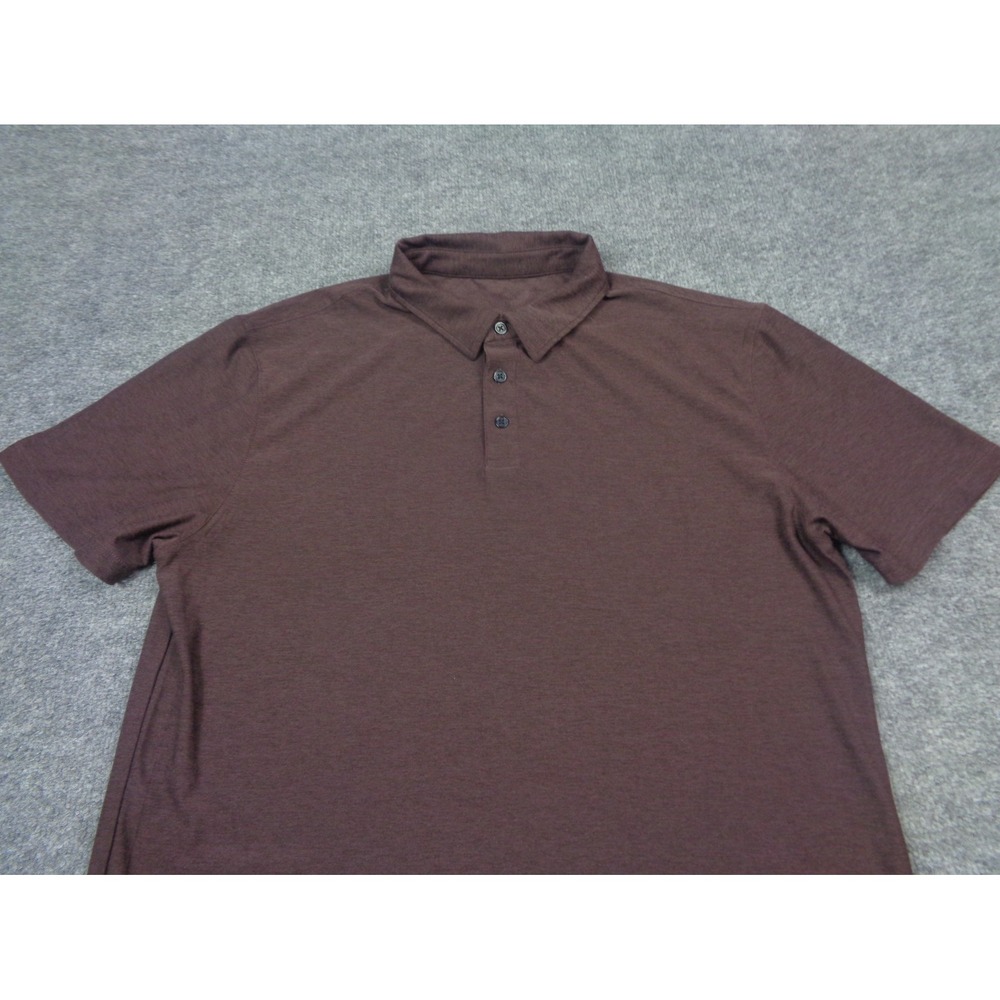 Vuori Polo Shirt Mens L Raisin Strato Tech Short Sleeve Lightweight Performance - Picture 4 of 11